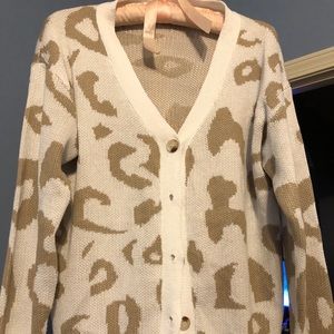 Leopard print cardigan